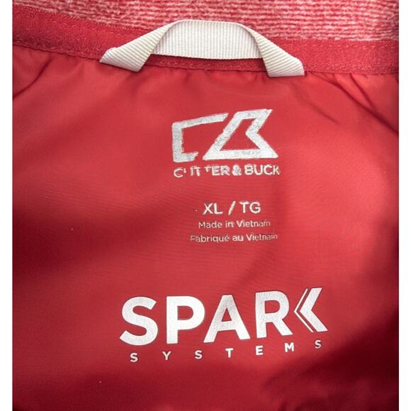 Arkansas Razorbacks Cutter & Buck Spark Men Jacket Red Fleece Gillet Vest XL - Picture 8 of 10